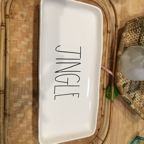 RAE DUNN CHRISTMAS SERVING PLATTER JINGLE DISH - Picture 1 of 3